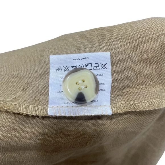 FAITHFULL THE BRAND Camel plain oat
Linen Button Front Mini Dress Small - Picture 7 of 10